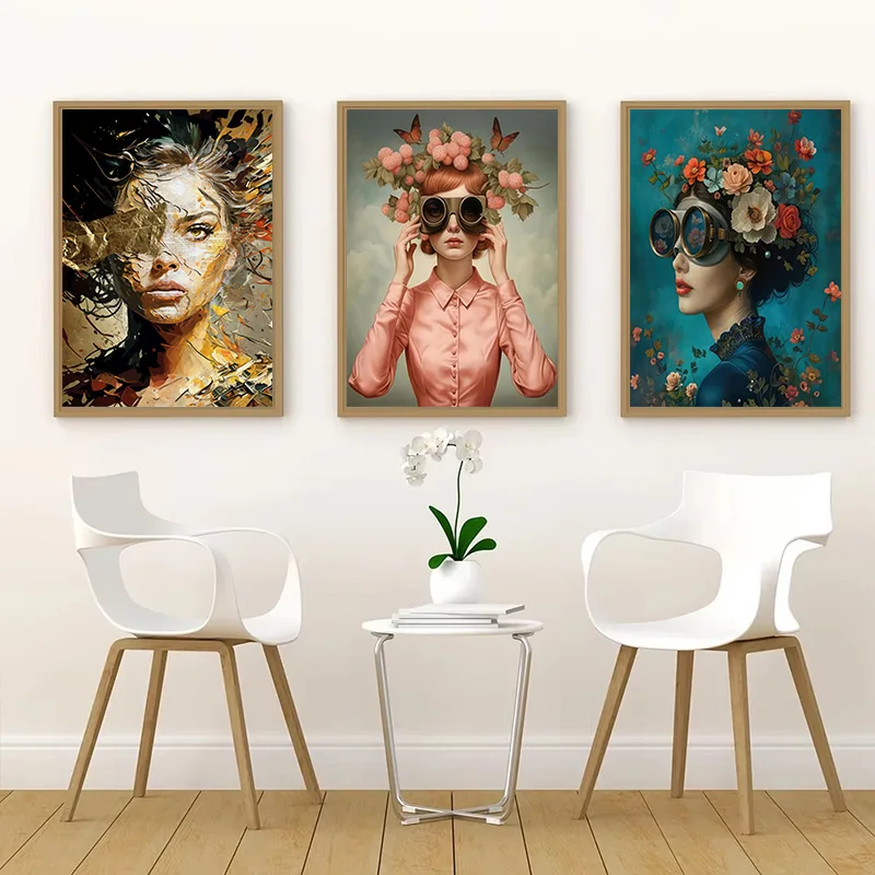 Nordic Abstract Glasses Flower – обзор и цена Home Decor Japandi