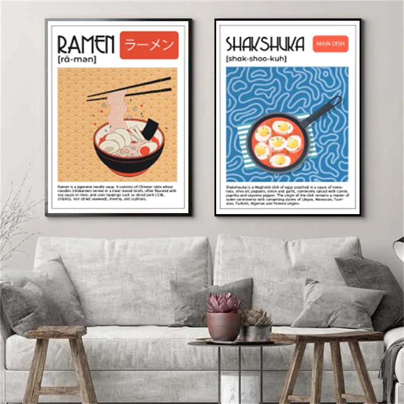 Asian Food Canvas Painting Pos – обзор и цена Home Decor Japandi