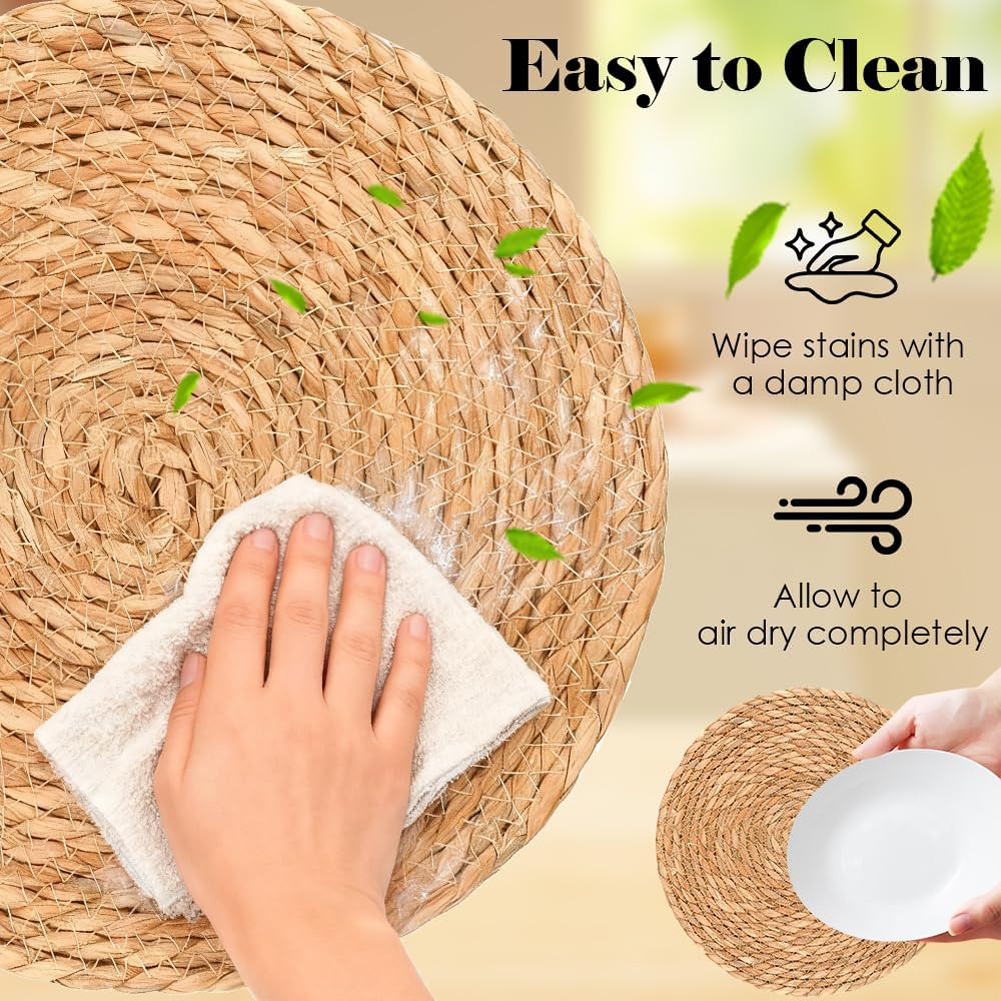 2/5pcs Pot Mats Handwoven Ratt – обзор и цена Home Decor Rattan