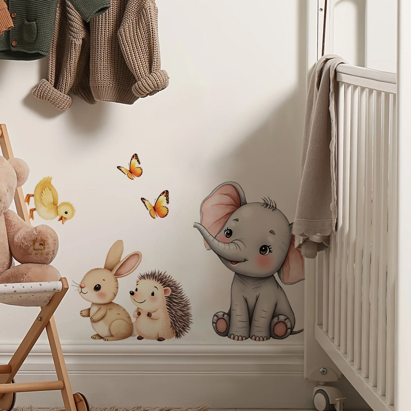 Cartoon Animal Wall Sticker -  – обзор и цена Flooring Home Decor
