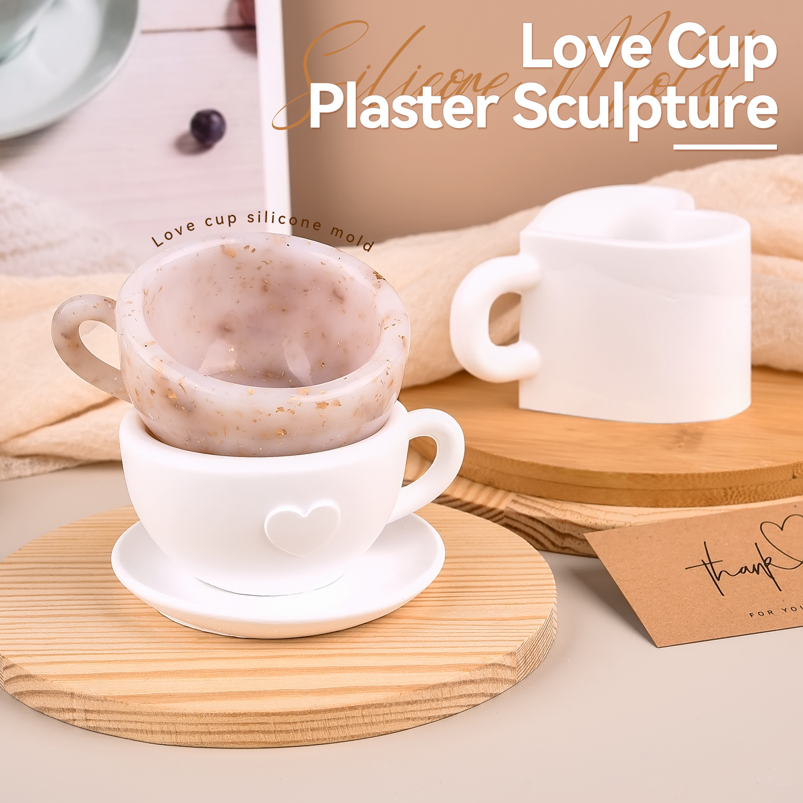 3D Tea Cup Love Silicone Mold  – обзор и цена Home Decor Handicraft