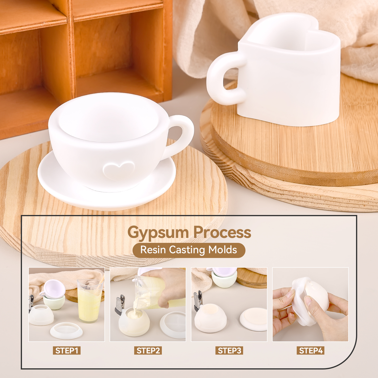 3D Tea Cup Love Silicone Mold  – обзор и цена Home Decor Handicraft