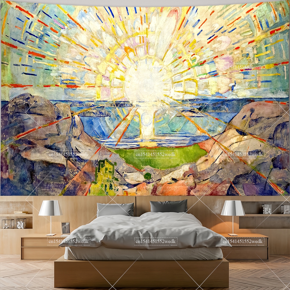 Edvard Munch The Sun Wall Hang – обзор и цена Aesthetic Tapestry