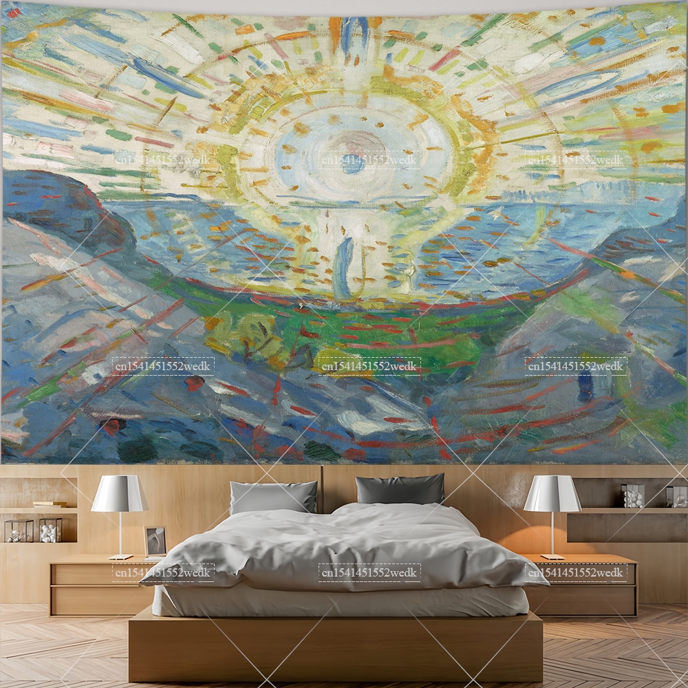 Edvard Munch The Sun Wall Hang – обзор и цена Aesthetic Tapestry