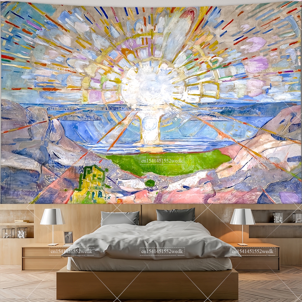 Edvard Munch The Sun Wall Hang – обзор и цена Aesthetic Tapestry