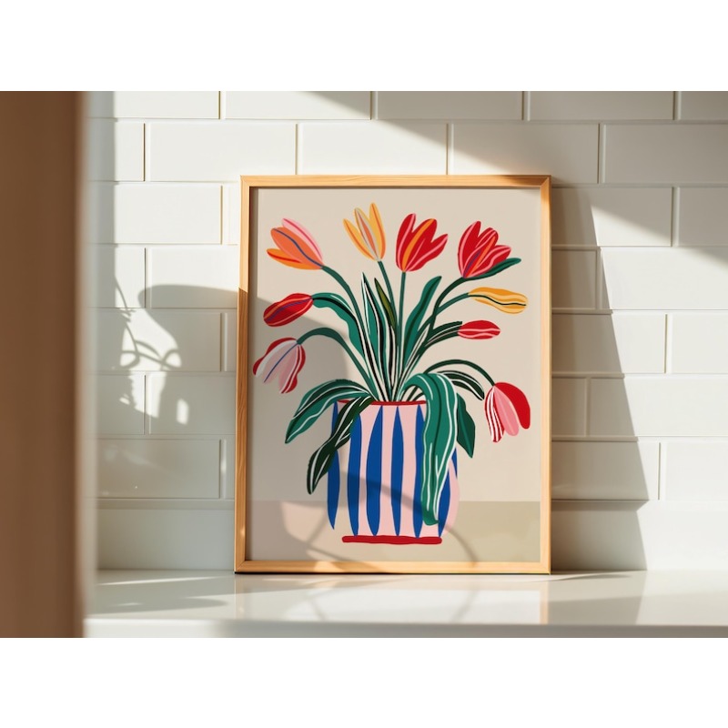 2pcs Tulip Flowers Canvas Wall – обзор и цена Home Decor Tulip