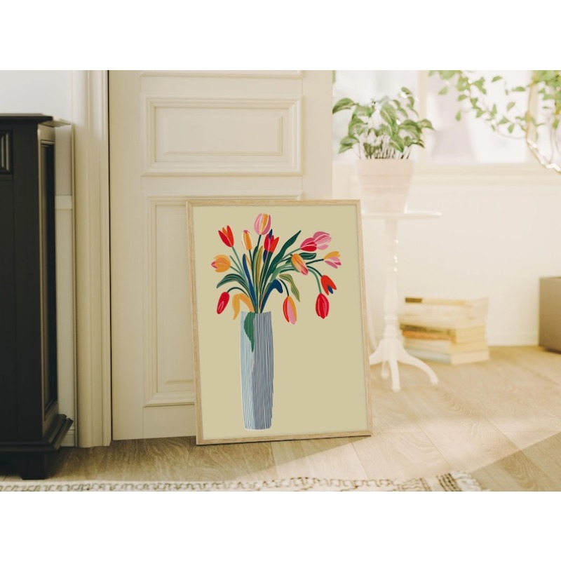 2pcs Tulip Flowers Canvas Wall – обзор и цена Home Decor Tulip