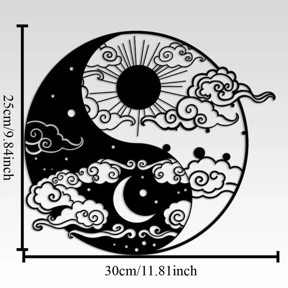 Yin Yang Sun Moon Metal Wall A – обзор и цена Home Decor Yoga