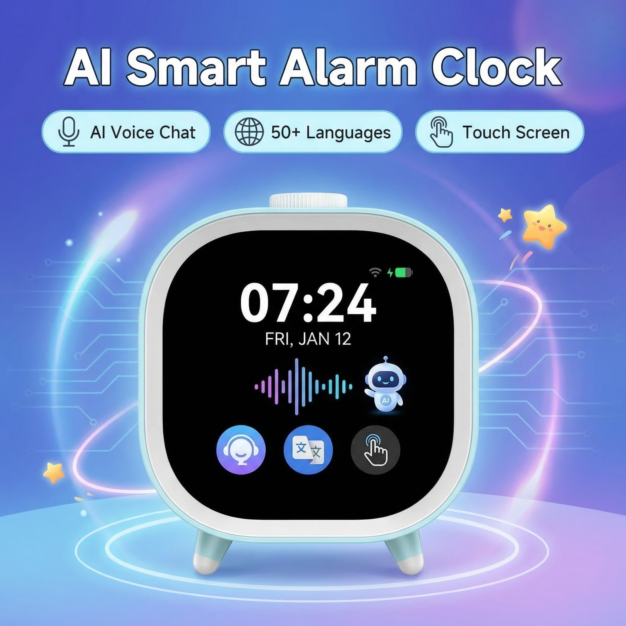 AI Voice Smart Alarm Clock WiF – обзор и цена Home Decor Ai