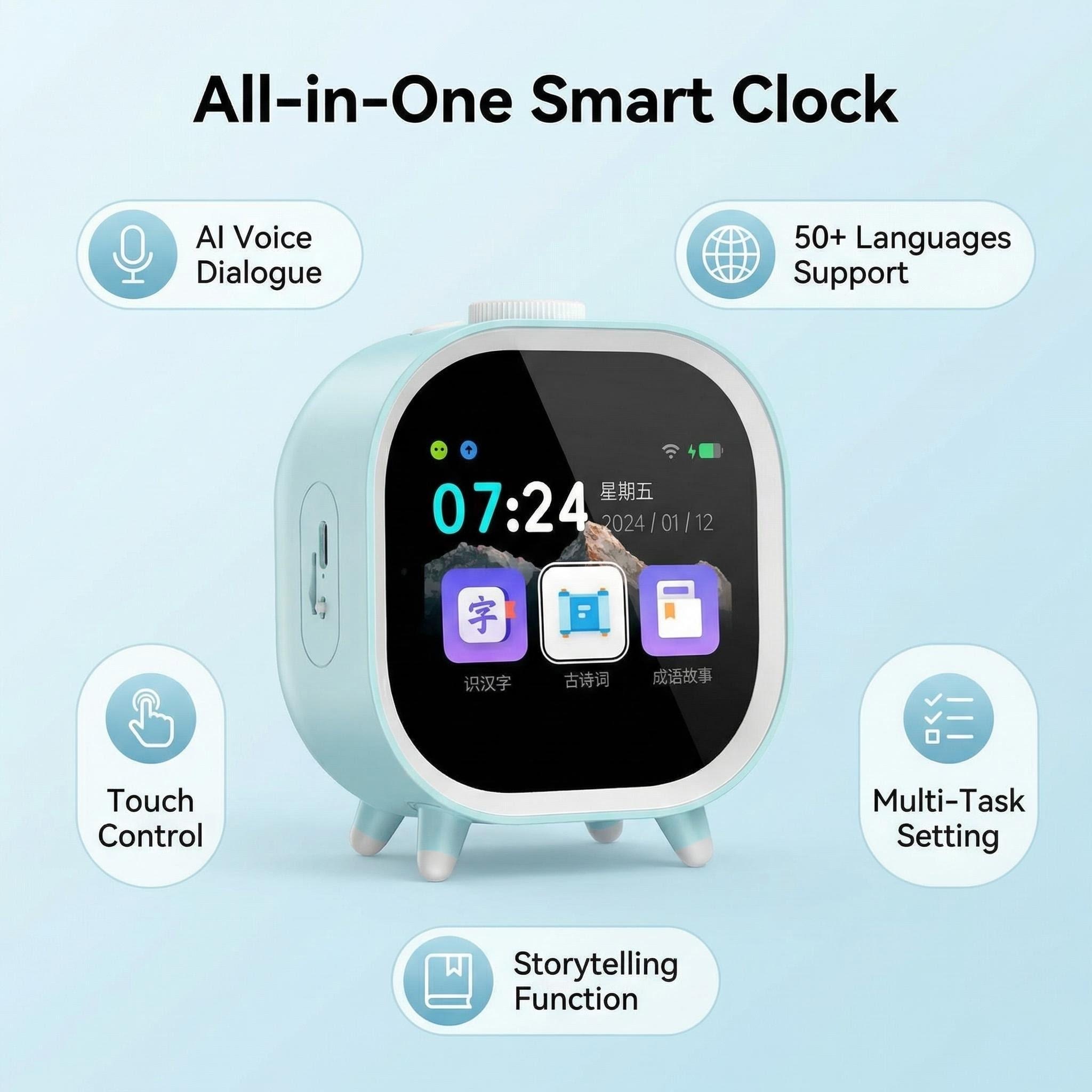AI Voice Smart Alarm Clock WiF – обзор и цена Home Decor Ai