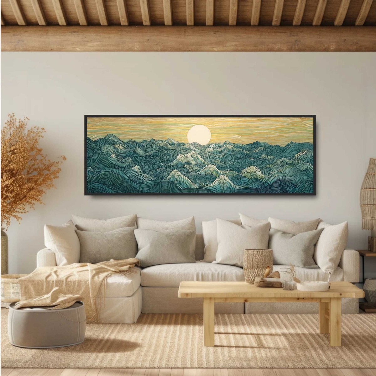 Japanese Ukiyo-e Moon Waves Ca – обзор и цена Home Decor Japandi