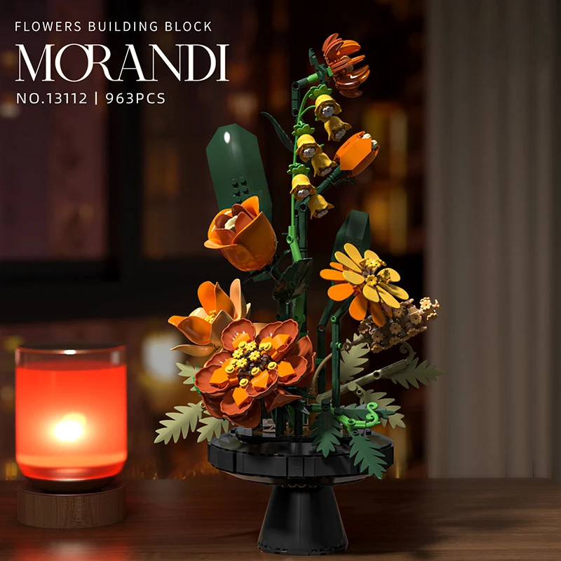 963PCS MOC Morandi Artificial  – обзор и цена Home Decor Tulip