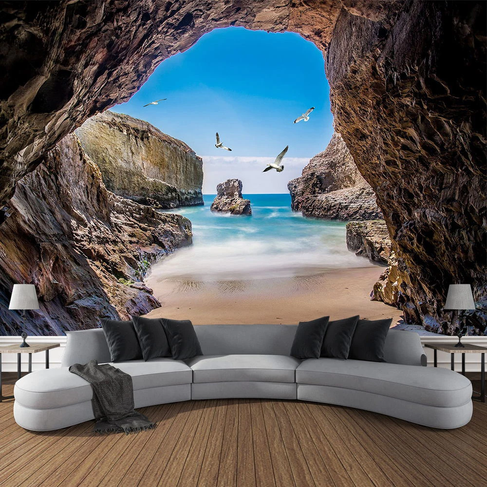 Mountain Cave Landscape Tapest – обзор и цена Home Decor Yoga