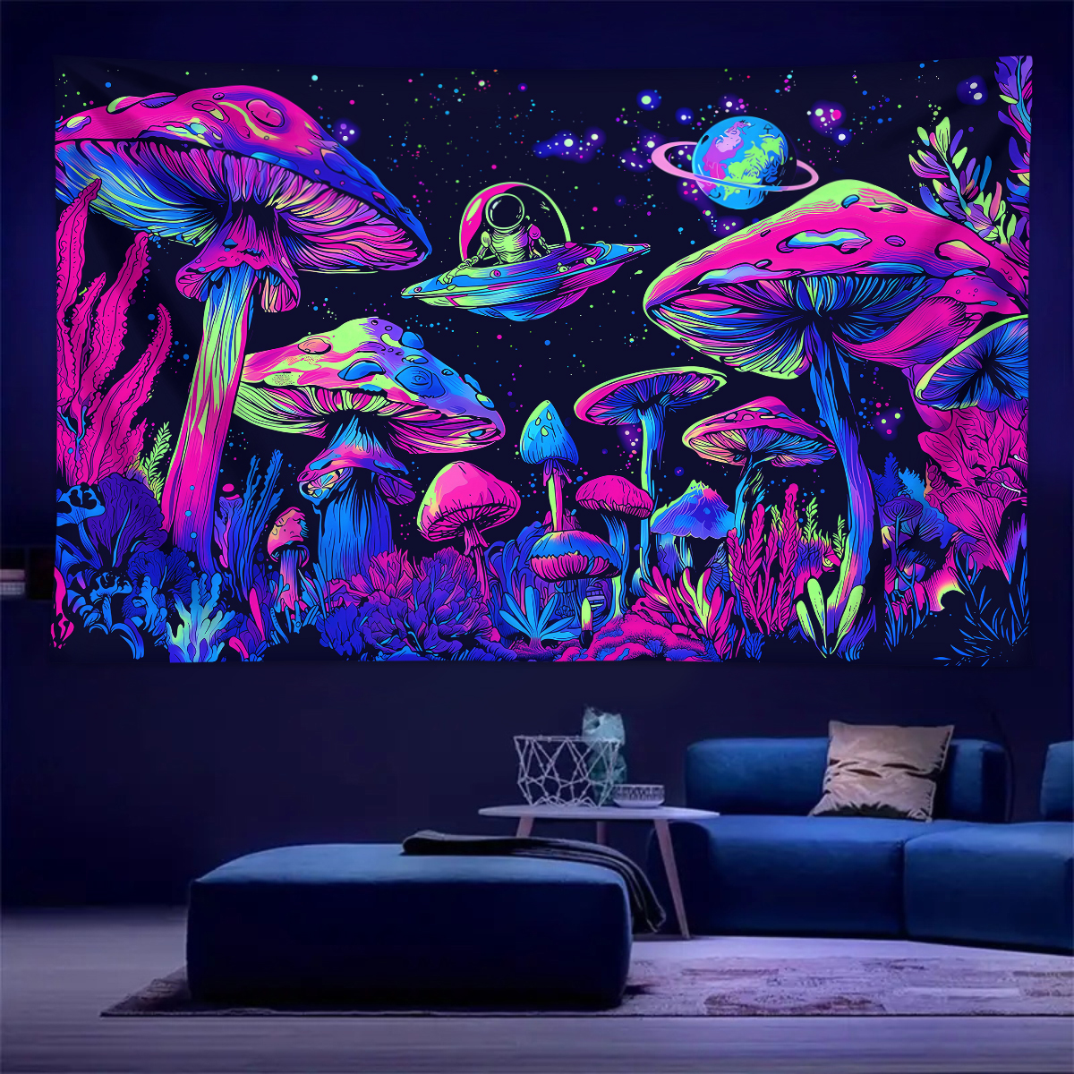 1pc Fluorescent mushroom tapes – обзор и цена Aesthetic Tapestry