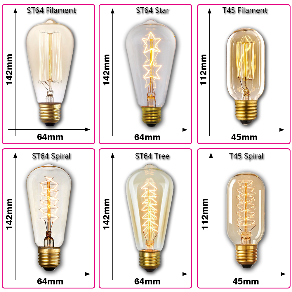Retro Edison Light Bulb E27 40 – обзор и цена Home Decor Retro