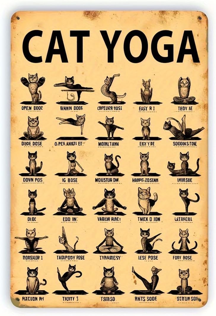 Cat Yoga Aluminium Metal Tin S – обзор и цена Home Decor Yoga