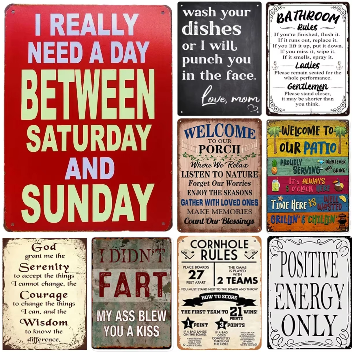 Quotes Plaque Metal Tin Signs  – обзор и цена Home Decor Quotes