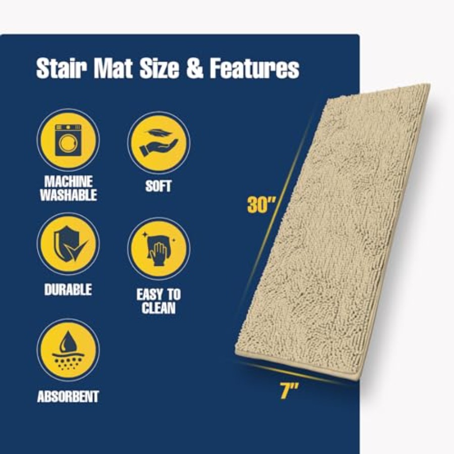 ® Pack of - Soft Chenille Stai – обзор и цена Flooring Home Decor