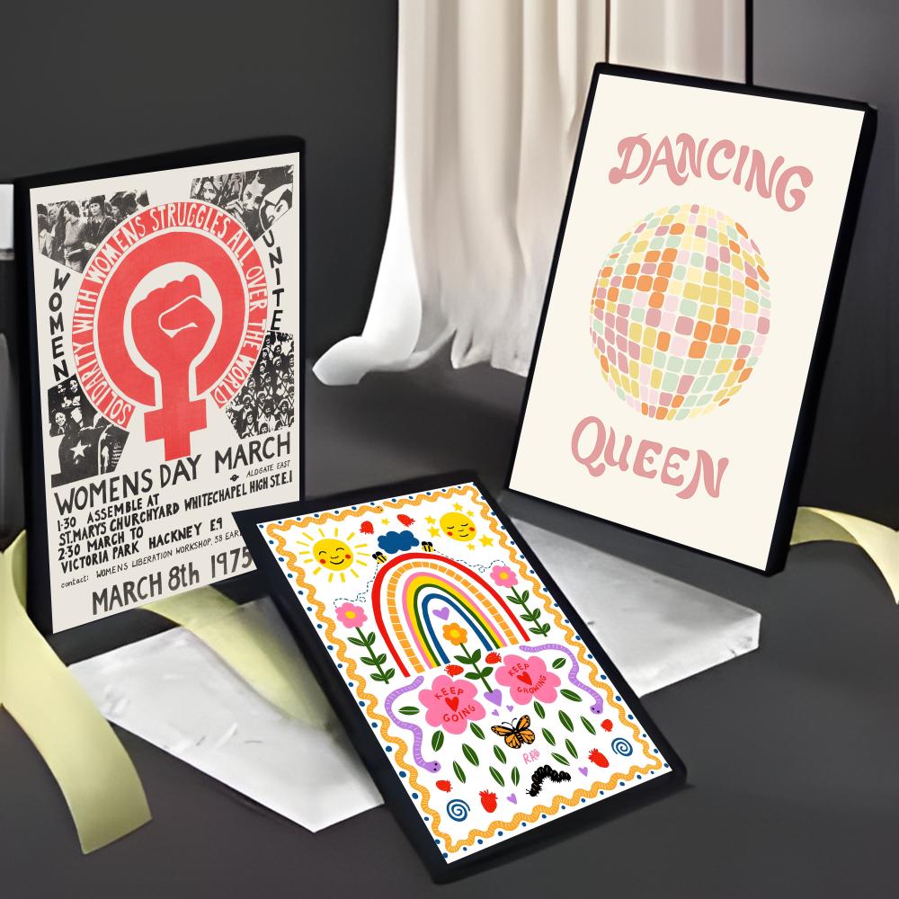 Frameless Abstract Feminist Co – обзор и цена Home Decor Quotes
