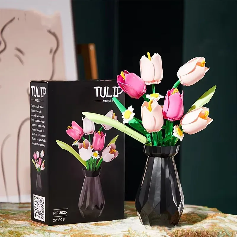 Rose Tulips Flower Model Build – обзор и цена Home Decor Tulip