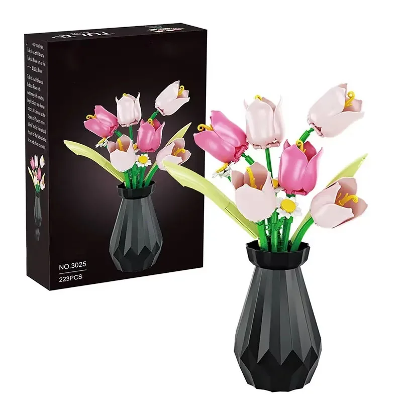 Rose Tulips Flower Model Build – обзор и цена Home Decor Tulip
