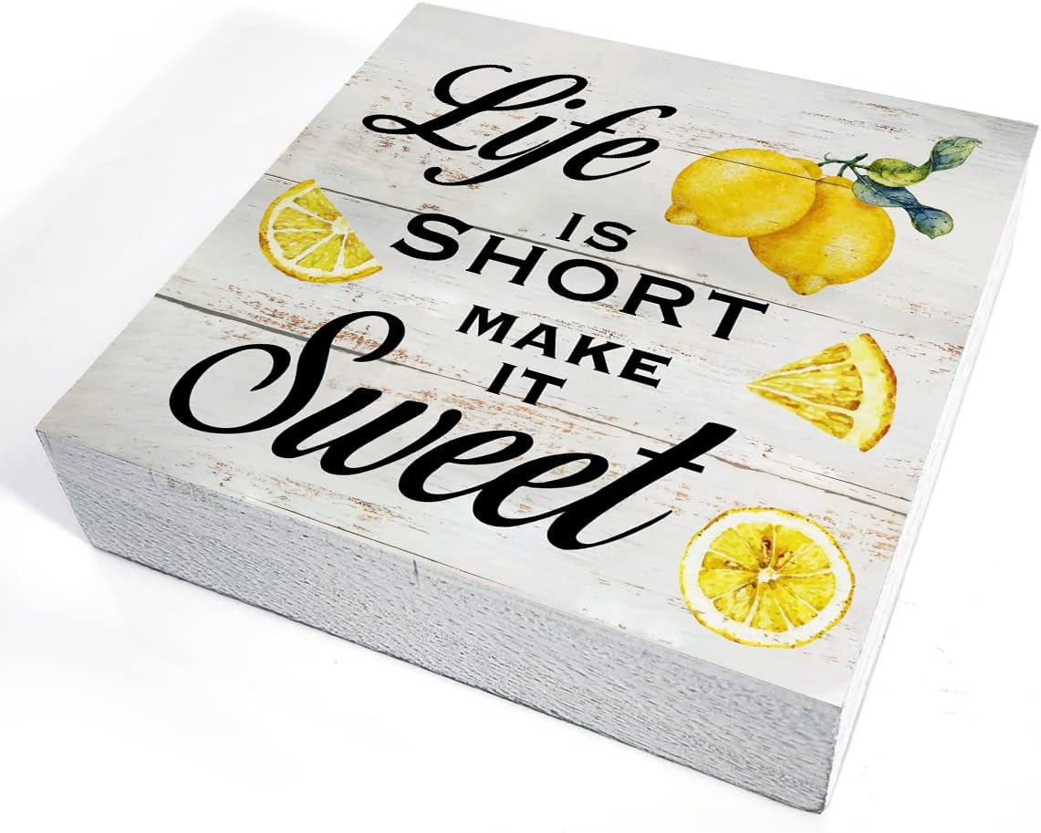 Wooden Box Sign with Lemon Pri – обзор и цена Home Decor Quotes